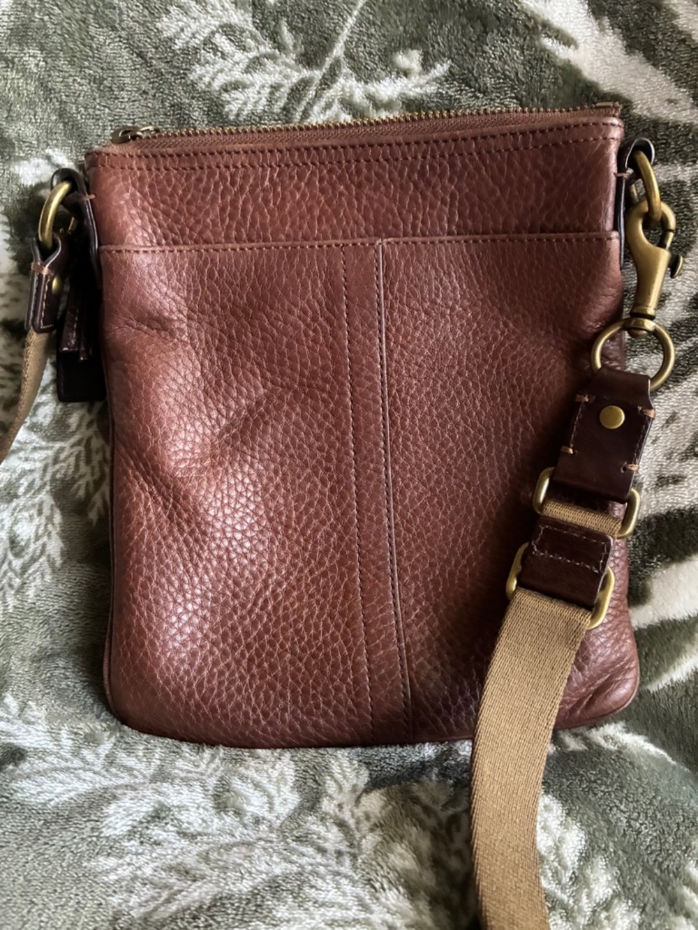Coach Brown Pebbled Leather Crossbody Bag,Vintage Coach Crossbody Bag. - Picture 2 of 13